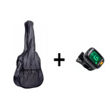 Kit Capa Bag Simples Violão Clássico + Afinador Digital Clip