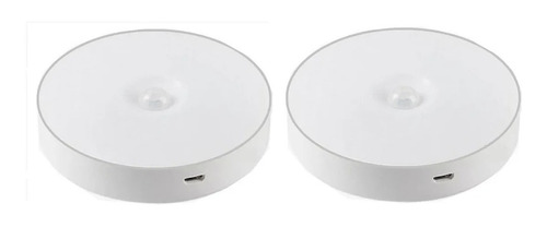 Pack X2 Luz De Noche Led Con Sensor De Movimiento Recargable