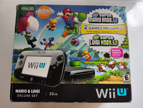 Nintendo Wii U 32gb Deluxe Set + 2 Juegos + Caja Original