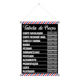 Banner Completo Barbearia Preços Lona 440g 40x60cm Completo