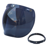 Visera Burbuja Casco Moto Lente Parabrisas Con Soporte Abati