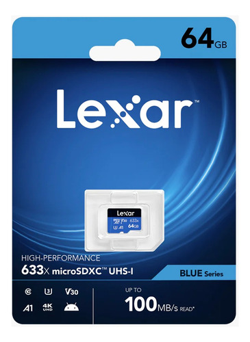 Tarjeta Memoria Micro Sd Lexar 64gb 4k Uhs-1(u3)