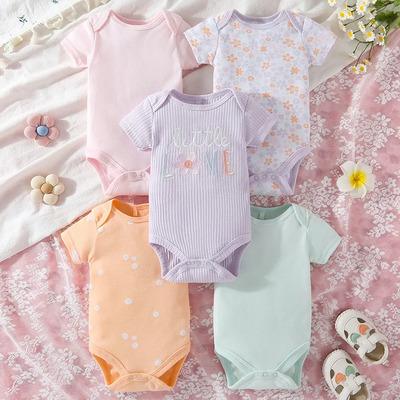 Set De 5 Bodys Bebés Niña Recién Nacida Ropa Y Accesorios | MercadoLibre
