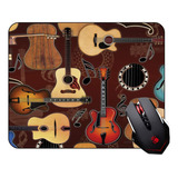 Mouse Pad Abili Antideslizante 24x20cm Diseno Guitarras