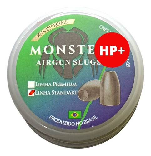 Kit Slug 5,5 - Monster Hp+ (+p+) - 200 Pçs - Liga Standart