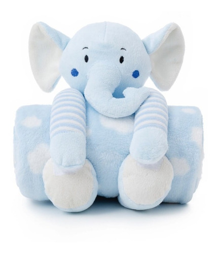 Manta Soft Pelúcia Elefante, Ursinho Cobertor Anti-alérgico 