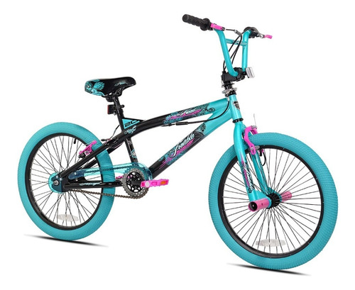 Bicicleta Bmx Rodada 20 Para Niños Kent Trouble Aqua