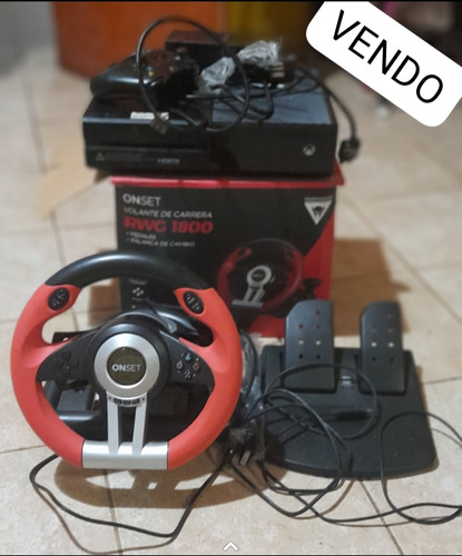 Consola X Box One + Set De Carrera (pedales Y Volante)