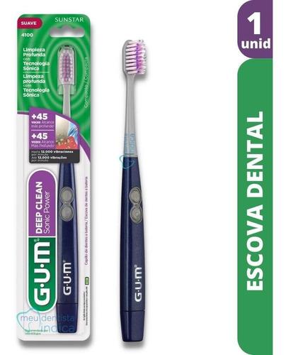 Escova Dental Sonic Deep Clean Gum Vibração Sônica 1 Escova
