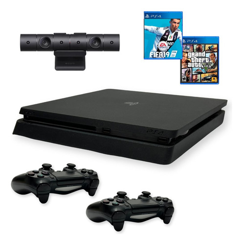 Playstation 4 Ps4 Slim 500gb + Juegos + Joystick + Camara