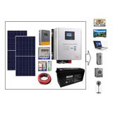 Planta Solar Hibrida 3.2kwh/dia Kit Listo Paneles Bateria