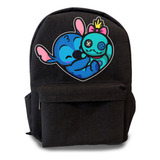 Mochila C/bolsas Kawai Casual Stitch Escolar Peluche