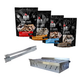 Kit Caixa Defumação Smoke Box + Pegador + 4 Sacos Wood Chips