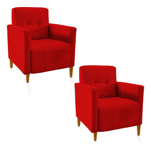 Conjunto De 2 Poltronas Decorativas Vrm20r