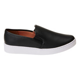 Tênis Feminino Básico Slip On Preto Vizzano