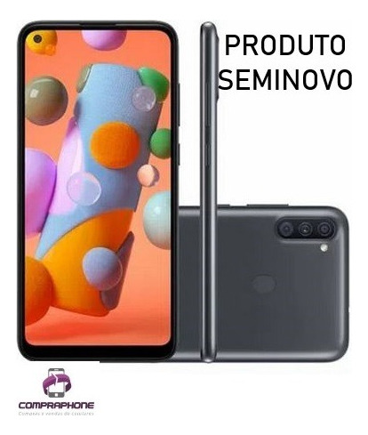 Galaxy A11 64gb Preto - Excelente - Usado