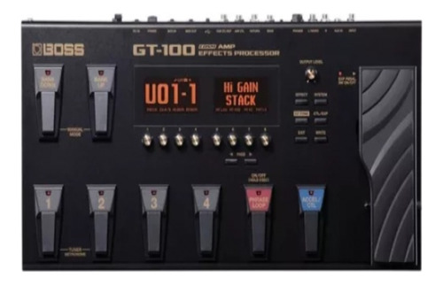 Pedal De Efecto Boss Cosm Amp Effects Processor Gt-100 