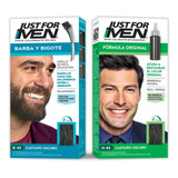 Tintes Just For Men Kit Castaño Oscuro Para Cabello Y Barba 