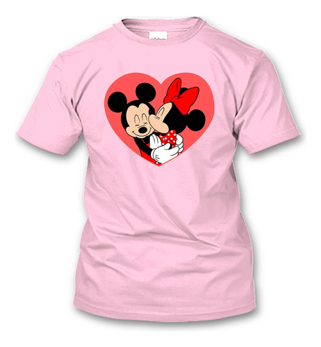 Playera San Valentin Mickey Y Minnie Parejas Novios Regalo 