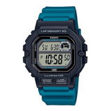 Reloj Casio Ws-1400h-3av Deportivo, Azul, Sumergible Color Del Bisel Negro