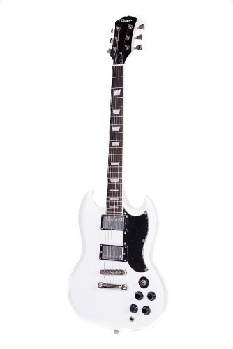 Guitarra Eléctrica Blanca Tipo Sg De Parquer