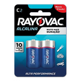 Pilha Rayovac Alcalina C Cilíndrica - Kit De 2 Unidades