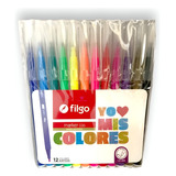 Marcadores Filgo 12 Colores Surtidos Marker 036