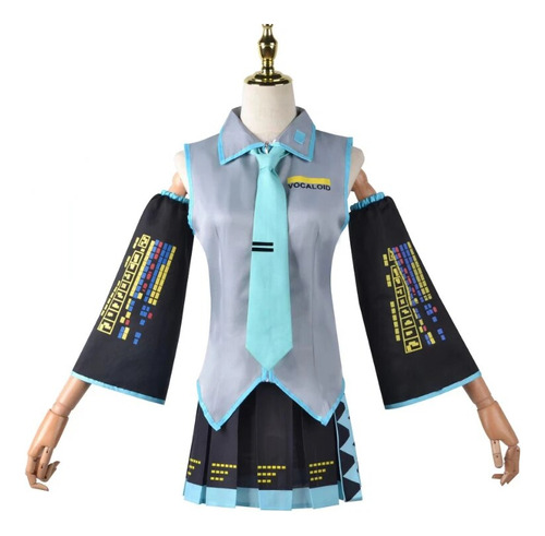 Peluca Miku Para Cosplay, Disfraz Japonés, Vestido Midi Para