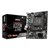 Placa Mãe Msi A320m-a Pro Amd Am4 Matx 2xddr4 Cor Preto