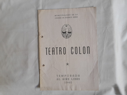 Programa Teatro Colon 1940, Publicidad Cerveza Halcon