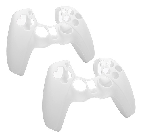 2 Peças De Capa De Silicone Para Jogo Ps5 Gamepad À Prova De