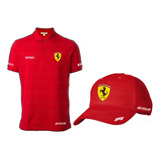 Ferrari  Combo Camiseta Polo Y Gorra New Editions