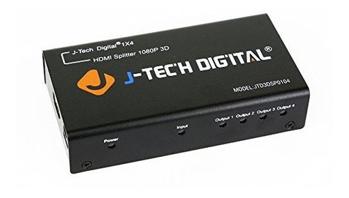 J-tech Tm Digital De 4 Puertos Hdmi Splitter 1x4 Powered Ver