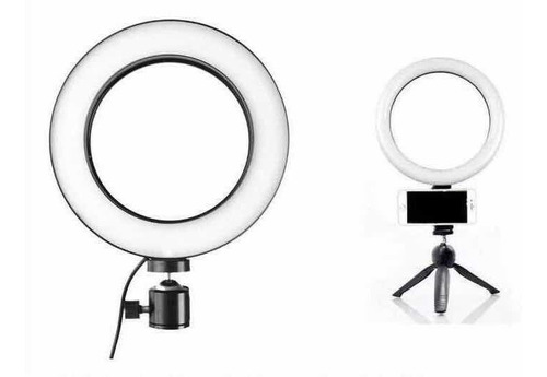 Ring Light 16cm Profissional Usb C/ Tripé E Suporte Celular