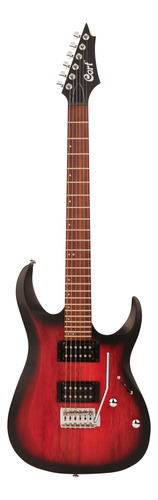 Guitarra Eléctrica Cort X Series X100 Open Pore Black Cherry