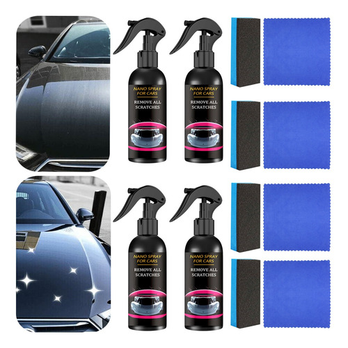 4 Botellas Auto Nano Repair Spray Oxidante Líquido Cerámica