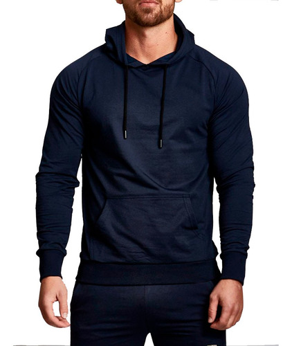 Buzo Canguro Capucha Hombre Slim Fit Hoodie Campera