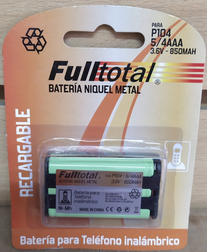 Bateria Recargable P104 5/4aaa Full Total
