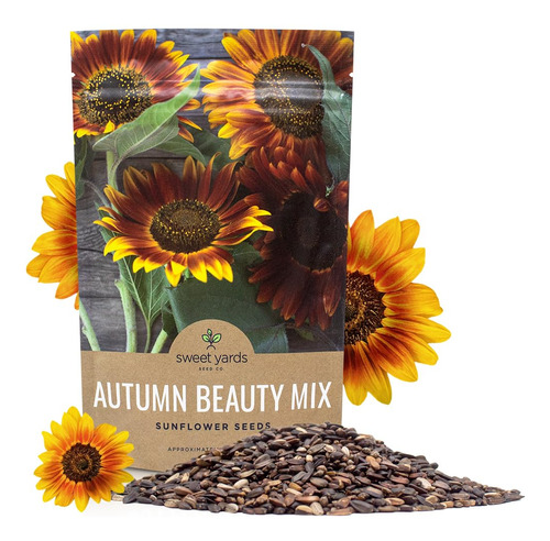 Sweet Yards Seed Co. Semillas De Girasol Autumn Beauty, Bols