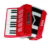 Acordeon Michael 8bx Acm0822 Prd Vermelho Perolado