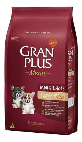 Ração Gran Plus Mini Cães Filhote Raça Pequena Granplus 10kg