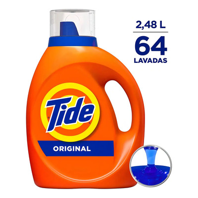 Detergente Líquido Tide, para ropa blanca y de color, aroma clásico y reconocible, 2.48L | Envío gratis