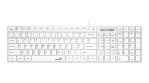 Teclado Conexión Usb Modelo Slimstar 126 Blanco Marca Genius