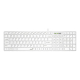 Teclado Conexión Usb Modelo Slimstar 126 Blanco Marca Genius