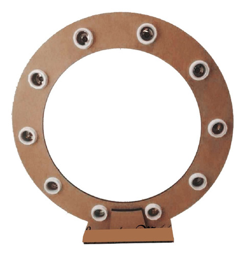 Moldura Redonda Camarim Ring Light 60cm Com 8 Bocal E Fiação