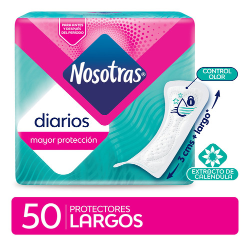 Protectores Diarios Nosotras Largos X 50 Un