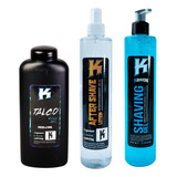 Trío Kbron - Shaving Gel,after Shave Y Talco Kit De Afeitado