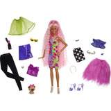 Muñeca Barbie Extra Fashion Con Ropa Y Accesorios Para Mezcl
