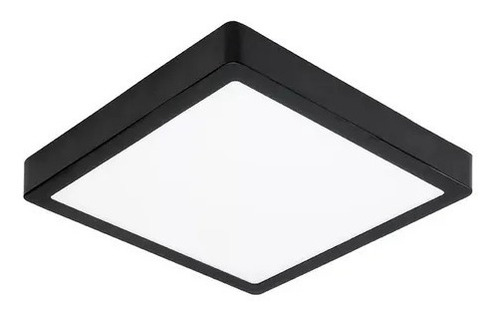 Plafón Panel Cuadrado Led 24w Blanco Frio Marco Negro Idoler