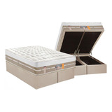 Cama Box Baú Queen: Colchão Molas Castor Pocket Silver Star